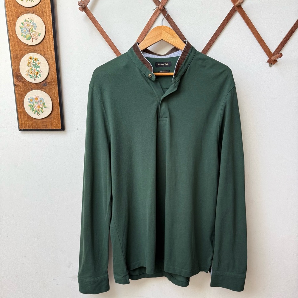 Massimo Dutti Mandarin Collarless Shirt